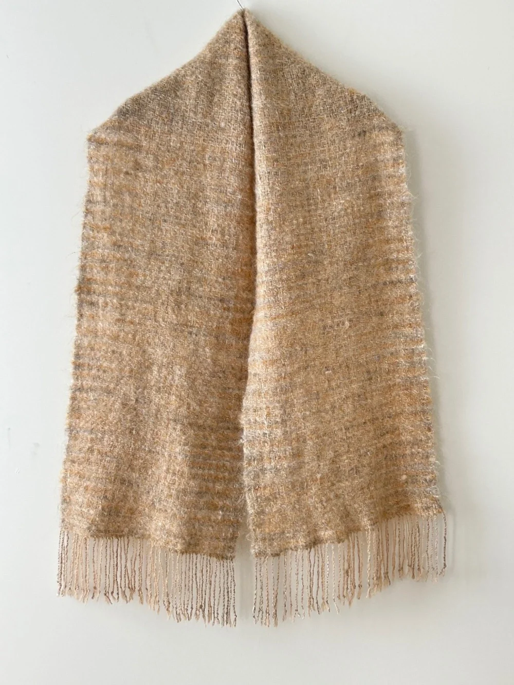 Vintage Handmade Fuzzy Mohair Oversized Scarf